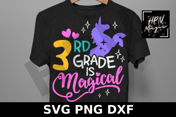 3rd Grade is Magical SVG Unicorn Graphics
