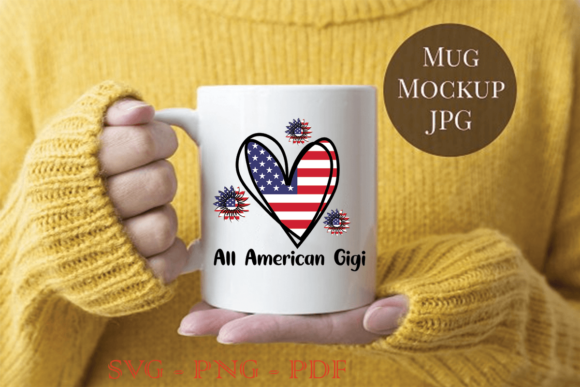 4th of July All American Gigi SVG Files: Graphics & Print Templates