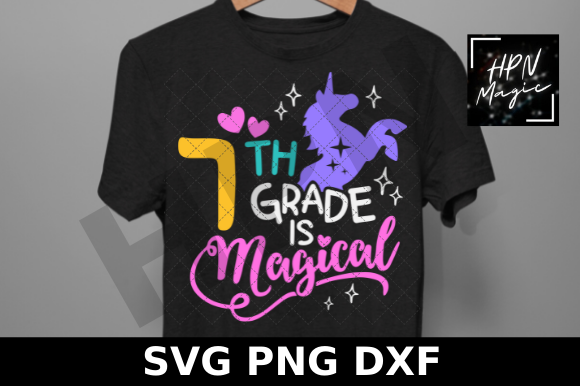 7th Grade is Magical SVG Unicorn Graphic