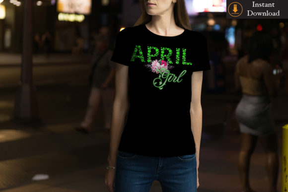 April Girls Birthday Gift Idea SVG: Graphics & Print Templates for Publishers