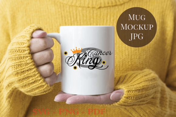Cancer King Birthday Gift SVG: Graphics & Print Templates