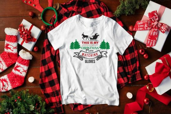 Christmas Movie Watching Gloves SVG Graphics