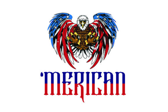 Eagle America Flag Day Graphics and Illustrations