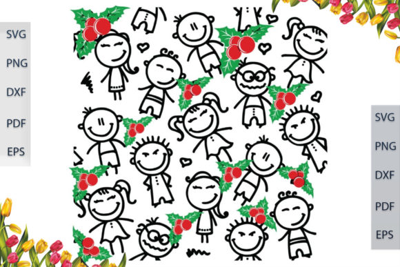 Funny Christmas Pattern: DIY Graphics & Patterns