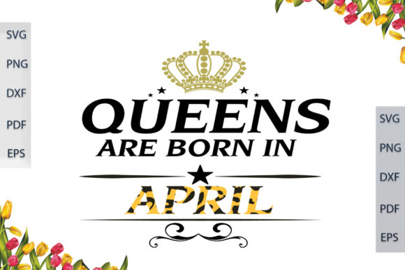 Gift for April Queens Leopard Font: Graphics & Print Templates Review