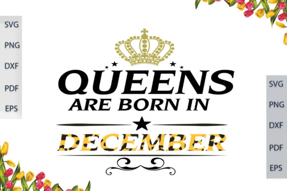 Gift for December Queens, Leopard Font