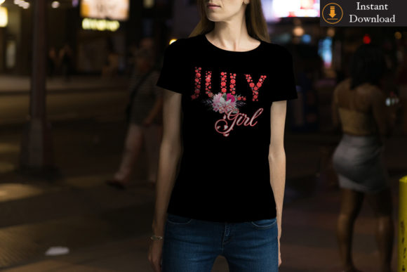 July Girls Birthday Gift Idea SVG: Graphics & Print Templates