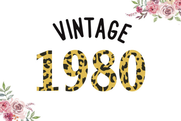 Vintage 1980 Leopard Font: Bold Graphics for Print Templates