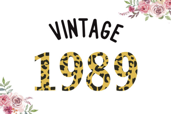 Vintage 1989 Leopard Font for Graphics & Print Templates